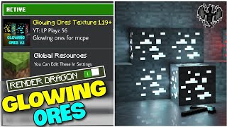 Glowing Ores Texture Pack For 19Render Dragon SupportNo Clickbait Link In Description 😱😱 [upl. by Hilleary398]