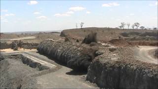 Blasting using explosives Quarry work Sequel Drill and blast [upl. by Ardnaeed923]