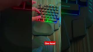 Gaming keyboard one hand   viral [upl. by Htesil]