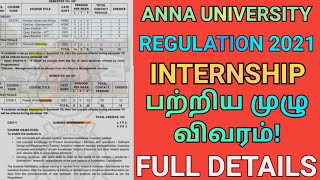 Anna University Summer Internship Full Details  Engineering Internship Details  Internship  R2021 [upl. by Ahsenre]