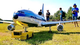 PHENOMENAL  RC MODEL TURBINE JET AIRLINER  LOCKHEED L1011 TRISTAR  FLIGHT DEMONSTRATION [upl. by Ttereve]