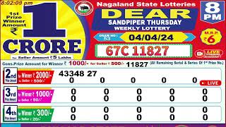 Dear Sandpiper Thursday Weekly Lottery 8PM 04032024 [upl. by Beitch]