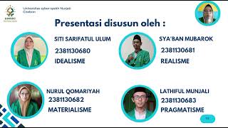 IDEALISME REALISME MATEREALISME PRAGMATISME  FILSAFAT PENDIDIKAN ISLAM [upl. by Rye]