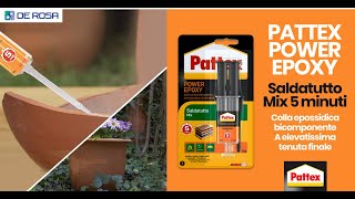 Pattex Power Epoxy Saldatutto Mix 5 minuti forte colla epossidic [upl. by Cleti856]