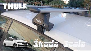 Roof rack Skoda Scala Crossbars Installation [upl. by Adikam]