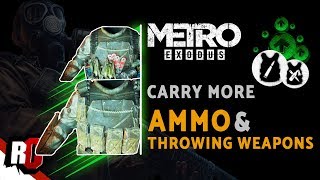 How to Find Ammo Pouch  Throwing Weapon Harness in Metro Exodus Best Equipment Locations [upl. by Enecnarf]