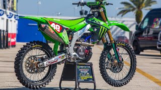 Inside Cameron McAdoo Factory Pro Circuit Kawasaki KX250 [upl. by Ronnie]