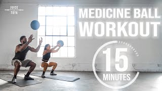 15 Minute Medicine Ball HIIT Workout For All Fitness Levels [upl. by Isborne]