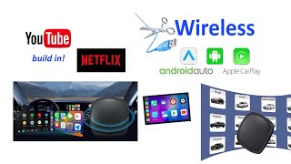 Mini AI box wireless Carplay with YouTube amp Netflix All car brands [upl. by Jacklyn]