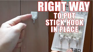 How to Put Self Adhesive Hook on Any Surface Correctly [upl. by Nahgem205]