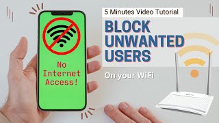 Block unauthorized users on WiFi Block devices on TPLink WR820N Wifi Router Block unwanted Users [upl. by Yeloc303]