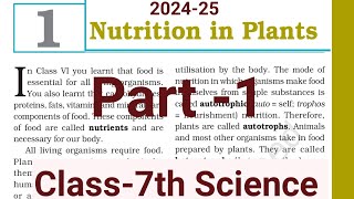 CLASS 7 SCIENCE  CHAPTER 1 NCERT  Nutrition in plants [upl. by Lirrehs361]