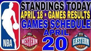 nba playoffs standings today April 18 2024  games results  games schedule April 20 2024 [upl. by Purity475]