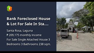 Bank Foreclosed House amp Lot For Sale In Sta Rosa Laguna [upl. by Adnuhsal]