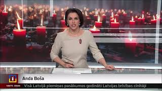 LTV1 Latvia  quotNakts Ziņasquot opening sequence 11 November 2024 [upl. by Alag656]