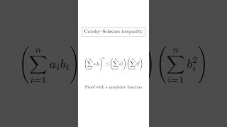 Cauchy–Schwarz inequality [upl. by Ada]