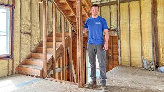 Restoring A 7000 Mansion Removing Rotten Attic Staircase [upl. by Mcculloch]