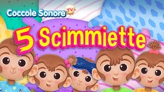 Cinque scimmiette  Canzoni per bambini di Coccole Sonore [upl. by Hurwitz]