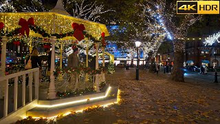 Londons Posh Christmas Lights  2024 🎄 Walk from Harrods to Kings Road  Chelsea 4K HDR [upl. by Noruq845]