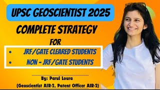 UPSC Geoscientist 2025 Preparation strategy Full planPYQ [upl. by Zoarah]