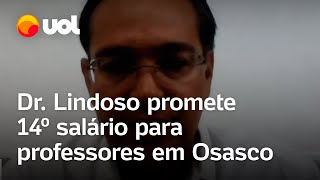 Candidato do Novo em Osasco promete 14º salário para professores [upl. by Nosduh]