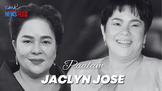 Awardwinning actress Jaclyn Jose pumanaw sa edad na 60  GMA Integrated Newsfeed [upl. by Junie]