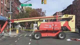 Dad fatally hits son with cherry picker in NYC police [upl. by Hgeilyak]