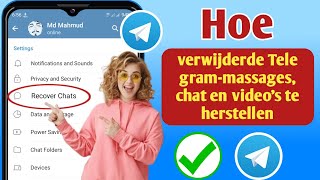 Hoe verwijderde Telegramchats berichten fotos en videos te herstellen nieuw proces [upl. by Laemsi399]