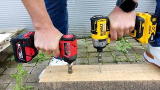 MILWAUKEE VS DEWALT TEST [upl. by Adiell4]