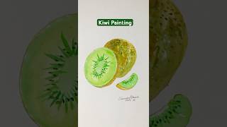 Watercolor kiwi painting  kiwi Realstic Art  kiwi watercolor Art  Easy Kiwi Drawing art kiwiart [upl. by Etteneg19]