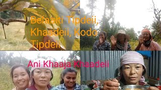 Nepali Village LifeMaawali Gharma Kodoo Tipdeii Buhaari Ra Maaiju Sanga Haami archanarai Dhankuta [upl. by Gerger]