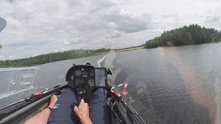 Glider does a low final above water [upl. by Dyun366]