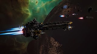 Ultramarines vs Tyranids  Skalgrim Mod  4K Quality  Battlefleet Gothic Armada 2 [upl. by Kannav222]