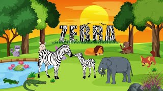 Zebra Cartoon Adventure For Kids  Story For Kids  Short Story  Bed Time Story  Kids Studio [upl. by Ettecul]