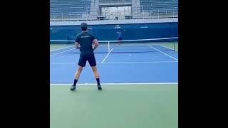 Patrick Mouratoglou vs Serena Williams playing tennis in US Open 2020 practice SerenaWilliams [upl. by Weaks]