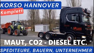 Hannover Korso komplett  LKWs Trecker Schlepper Bauern Lohnuntenehmer Spediteure 161223 [upl. by Nacim]