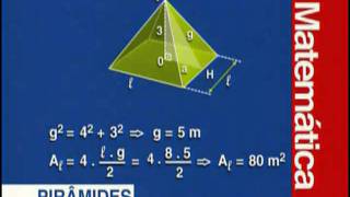 C 15  Pirâmides  Matemática  Vestibulando Digital [upl. by Cornelia]