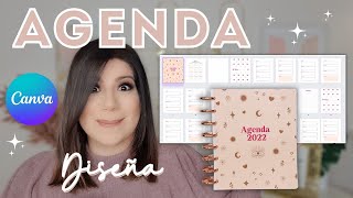 CREA tu propia AGENDA en CANVA ⭐️ Te regalo la plantilla [upl. by Turoff]