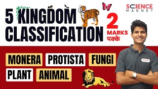 5 Kingdom Classification Monera Protista Fungi Plant Animal  2 Marks पक्केneerajsir biology [upl. by Armelda]