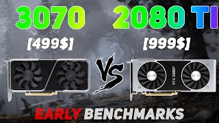 RTX 3070 vs RTX 2080 TI EARLY  RTX 2080 TI vs RTX 3070  RTX 3070 Benchmarks [upl. by Yadroc858]