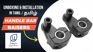 HandlebarRiser  Aluminium Handlebar Clamps Riser  Unboxing amp Installation Udays Vlogs amp Reviews [upl. by Blackwell]