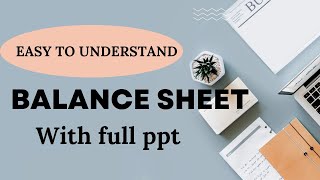 Concept of Balance sheet  Meaning Formula Componants Format Accounting PPT [upl. by Elison]