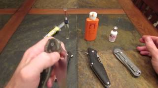 Folding Knife Lubricants Modern Technology vs Old School [upl. by Spiegleman]