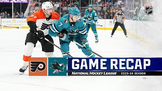 Flyers  Sharks 117  NHL Highlights 2023 [upl. by Jacqui]