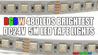 RGBWarm White 5050 4in1 480LEDs per 16 4ft led strip lights warranty 3years [upl. by Nelyag]