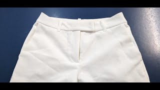 How to take in waist of lined pants shorts With lining inside [upl. by Naillil]