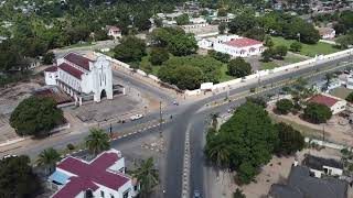 Cidade Mocuba  Moçambique imagens aereas visto por um drone 4k [upl. by Smoht]