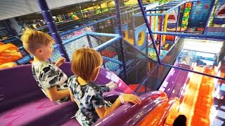 Fun Slides at Exploria Indoor Playground family fun for kids [upl. by Eicnahc408]