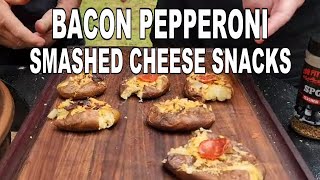 Smashed Bacon Pepperoni Cheese Potato Snacks [upl. by Weasner]