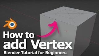 How to add vertex on edge and on face in Blender tutorial for beginners [upl. by Gnaig]